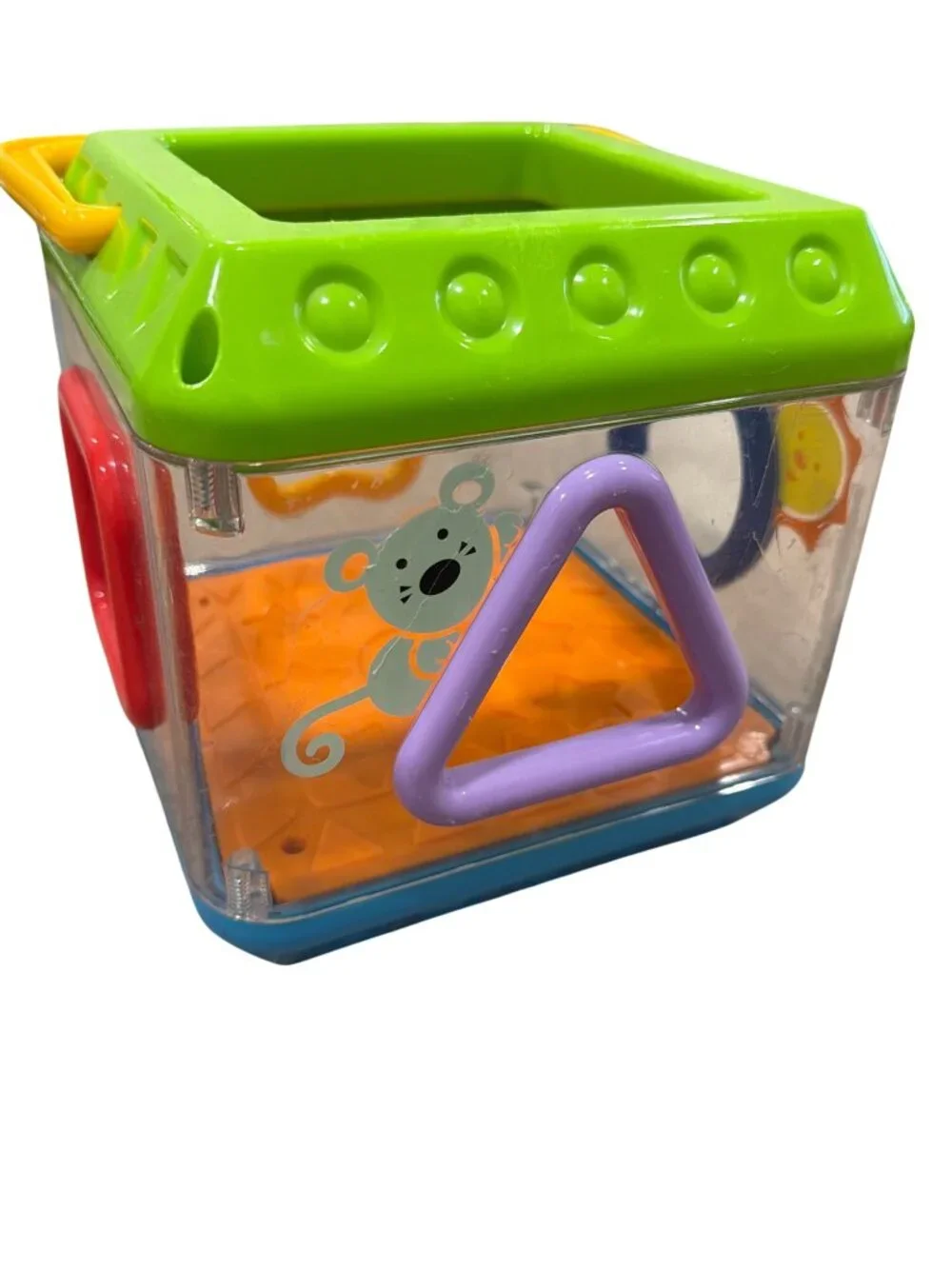 Fisher-Price Shape Sorter Cube With Peek-A-Blocks Set Educational Toy For Toddle